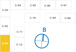 Căn hộ C-01: 2PN - 55.1 m²