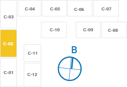 Căn hộ C-02: 2PN - 54.7 m²