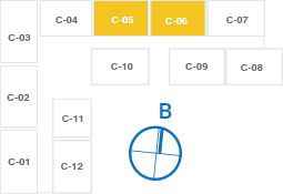 Căn hộ C-05 & C06 : 2PN - 41.6 m²